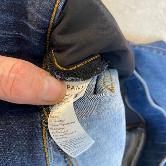 Spanx Women's Jeans Large Distressed Denim Skinny With Frayed Hem - Picture 15 of 16